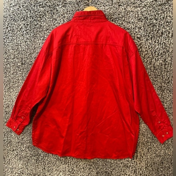 Blue Generation Womens Long Sleeve Embroidered Button Top Size 4XL Red Christmas - Picture 6 of 12